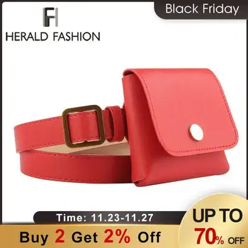 

Herald Fashion Women Waist Pack Female Belt Bag Phone Pouch Bags Brand Design Envelope Bags for Ladies Girls Fanny Pack Bolosa