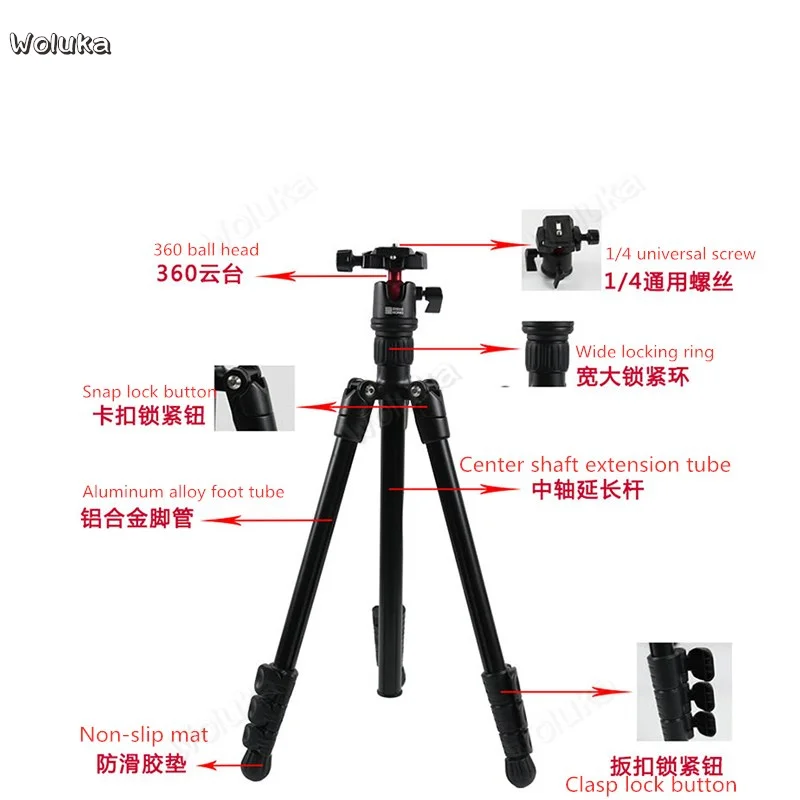 Штатив для фотосъемки SLR camera Портативный Телескопический складной кронштейн для камеры мобильный телефон Профессиональный полюс CD50 T07