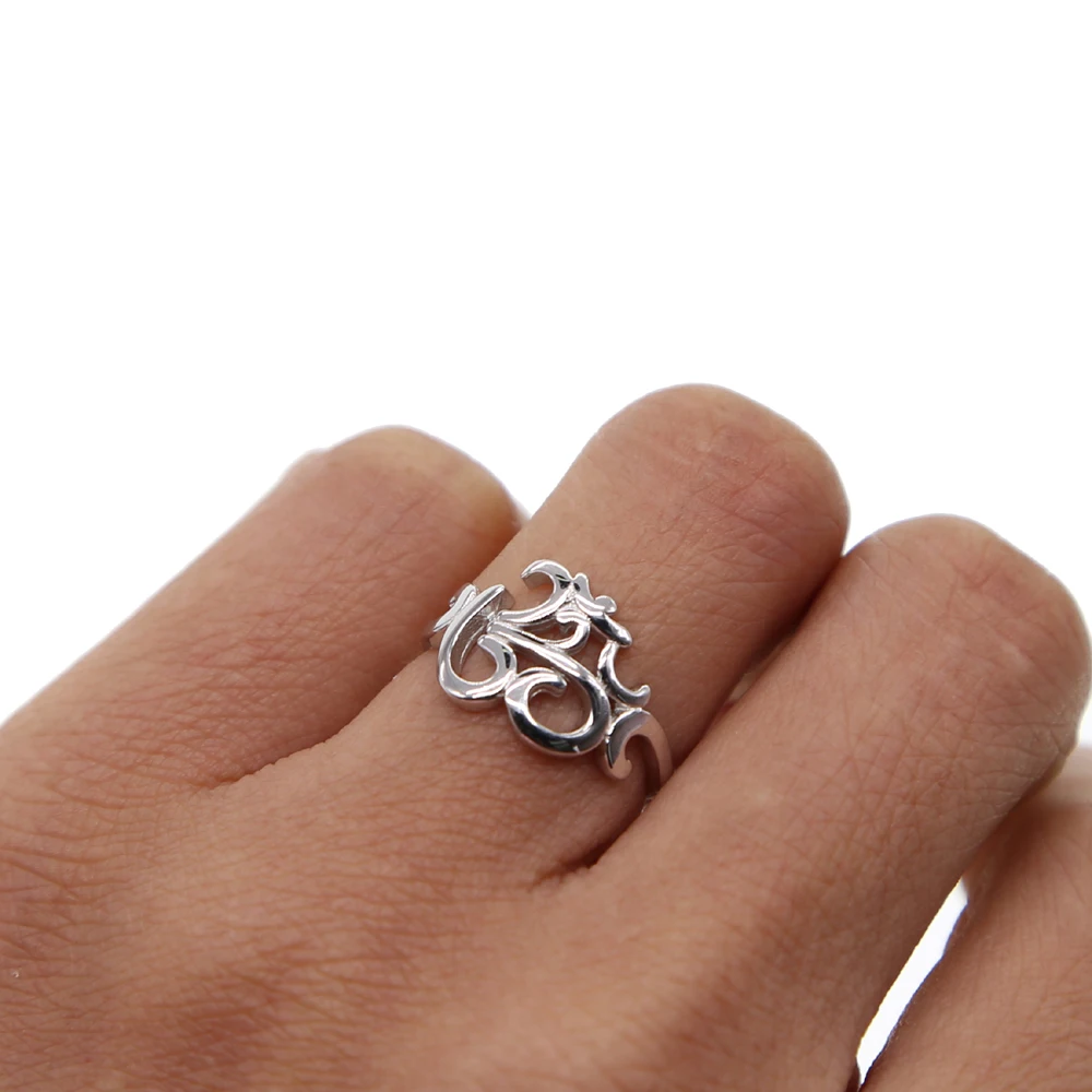 Buy 925 Sterling Silver Om Mantra Meditation Wide Ring Size 9 Online in  India - Etsy