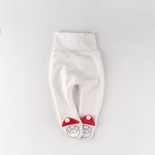 Рождественские штаны для маленьких мальчиков с изображением Санта-Клауса/помпонов; колготки для новорожденных девочек; сезон осень-зима; теплые детские леггинсы; детские колготки