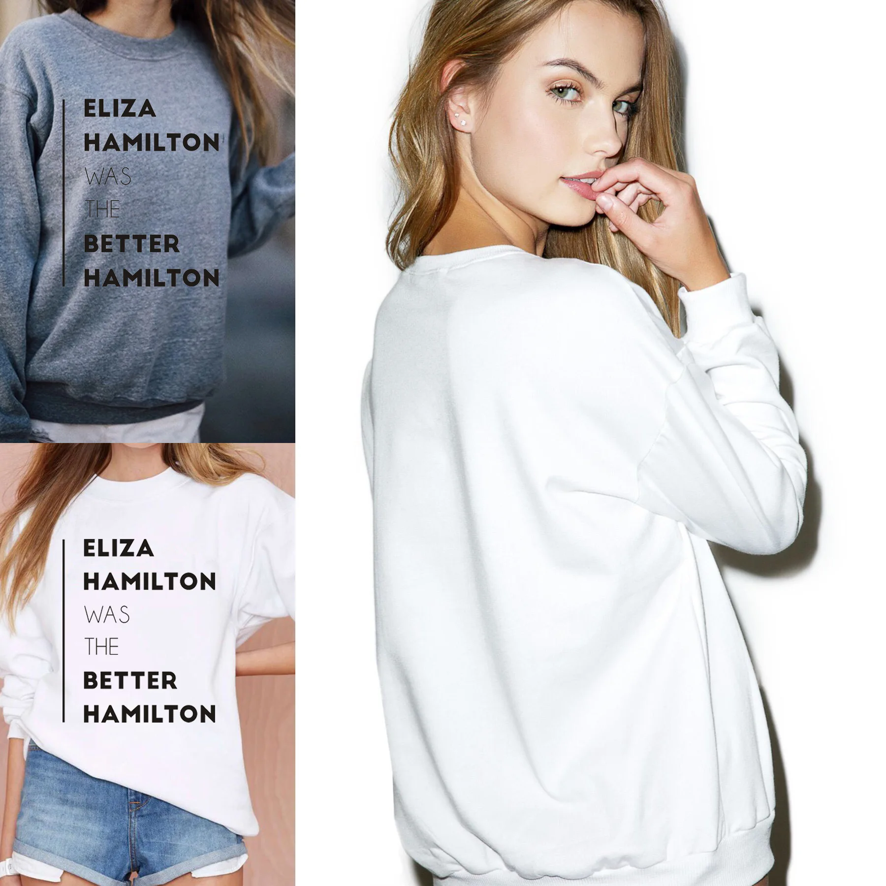  2018 Spring And Autumn New Style Hoodie Cool Lettered Eliza Hamilton Better Hamilton Printed