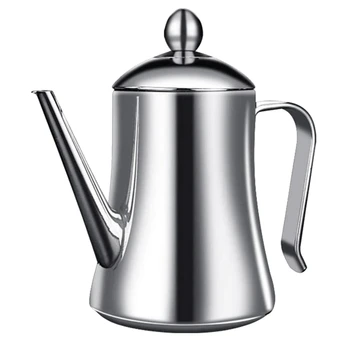 

Useful Tools for Kitchen,1400Ml Olive Oil Can Vinegar Dispenser Jar Pot Bottles Kettle Container - Silver