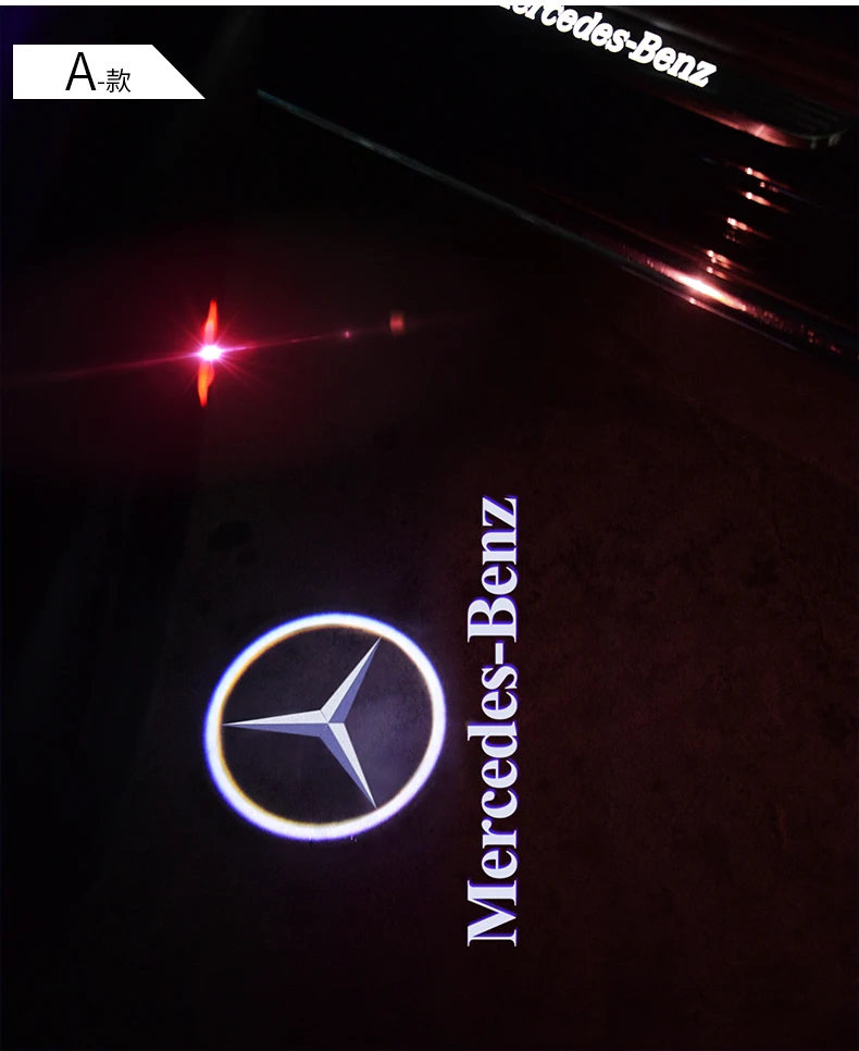 2 шт. светодиодный светильник для двери автомобиля для Mercedes Benz W205 W176 W246 W242 GLA W212 AMG E A B C ML класс лазерной лампы проектора