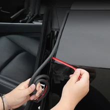 

For Tesla Model 3 2017- 2020 2021 2022 Car Door Seal Strip Kit Noise Insulation Weatherstrip Trunk B Pillar Sealings Accessories