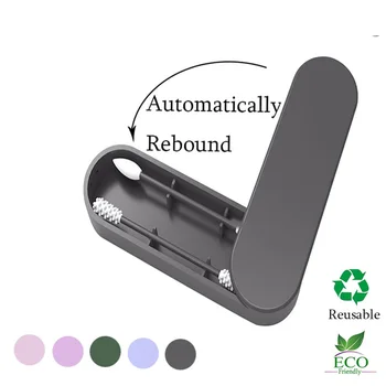 

2Pcs Reusable Cotton Swab Ear Cleansing Cosmetic Silicone Buds Swabs Sticks For Cleaning Makeup Touch-Ups Double-headed dropship