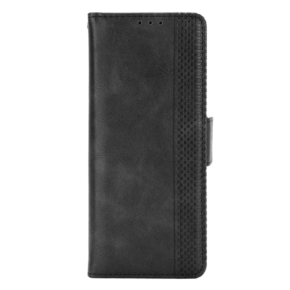 Luxury Leather Wallet Flip Case with Magnetic Closure and Photo Frame