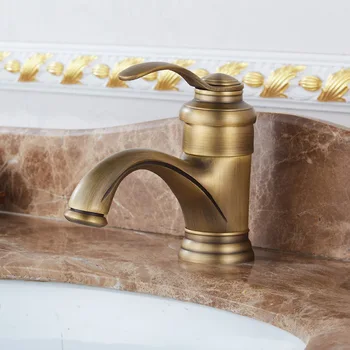 

6" Antique Brass Faucet Bathroom Faucets crane Sink Basin Mixer Tap