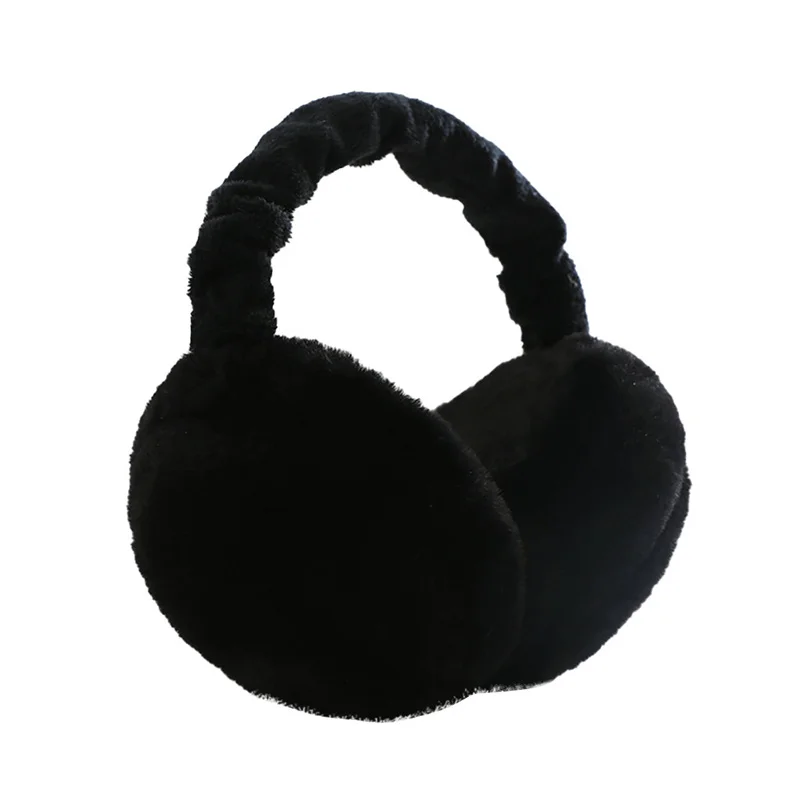 Black Зимняя обувь унисекс; новое милое волос Красочные Наушники Earwarmers Наушники мочки уха - Цвет: Black