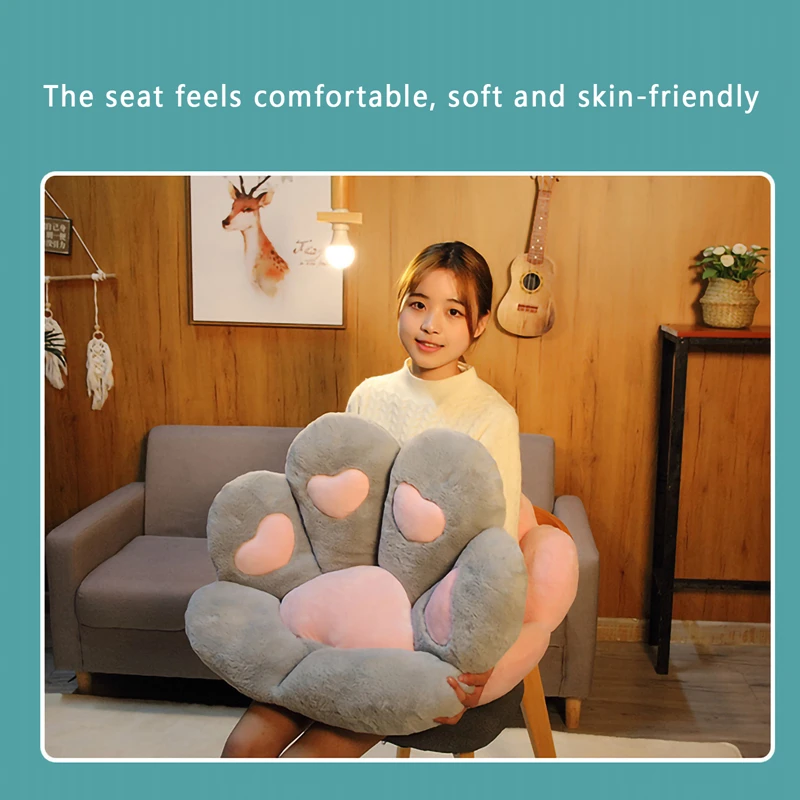 Chair Cushions, Cute Cat Paw Shape Plush Seat Cushions for Home Office Hotel Café New Style 2021