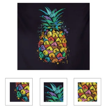 

1Pc Delicate Printed Tapestry Creative Pineapple Pattern Wall Blanket Mural Backdrop Home Adornment for Home Living Room (200x15