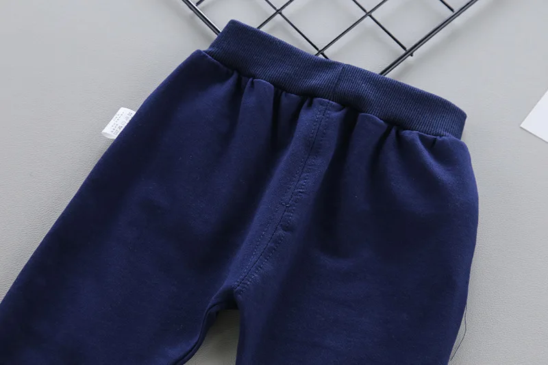 Детские костюмы новые Демисезонный для маленьких мальчиков и девочек Футболка и штаны с рисунками из 2 шт./компл. Детские Одежда для малышей детская спортивная одежда