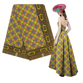 

Lasted ankara african print 100% cotton wax prints fabric real wax wholesale all new design H190722