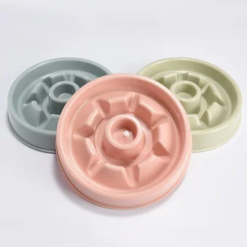 

Pet Dog Bowl Small Dogs Pet Slowly Food Dog Pet Bowl Plastic Slowly Feeders Three Colors Dogs Feeder Supplies Products