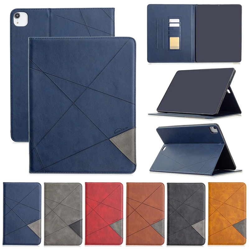 

For ipad Pro 11 2018 Leather Case For Apple Ipad Mini 1 2 3 4 5 10.5 2017 12.9 2020 Stand Smart Sleep Cover Skin Protect Shell