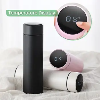 

Intelligent Temperature Display Stainless Thermos Water Bottle With LCD Thermos Cup Touch Screen 450ml Smart Mug