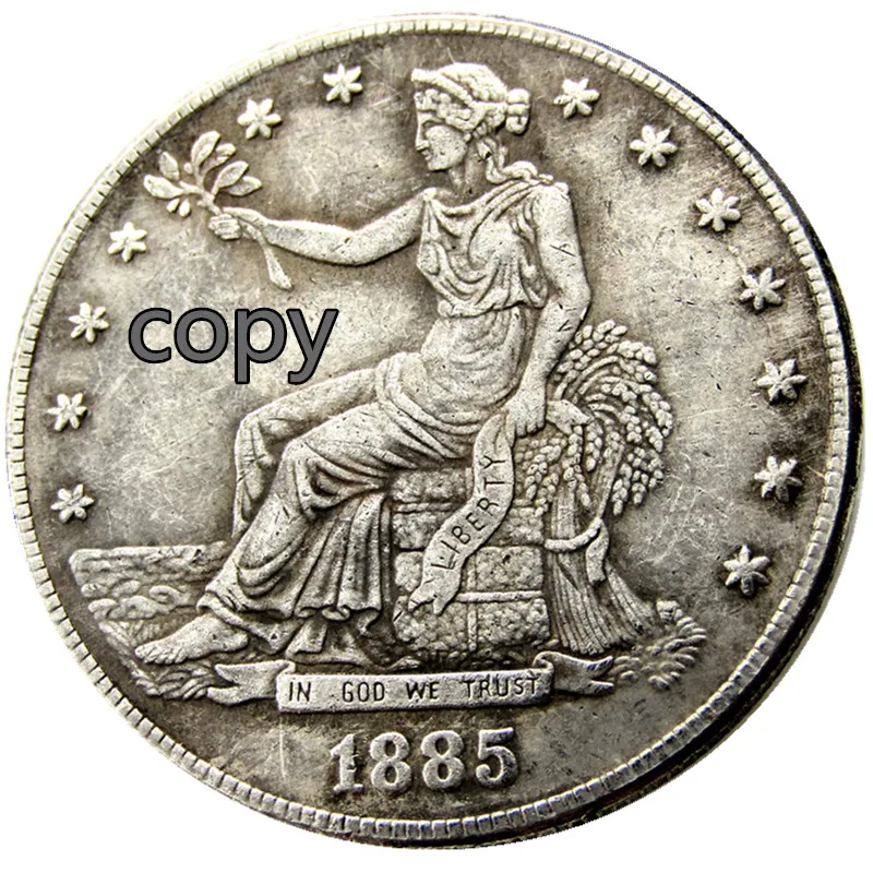 Монеты США 1885 торговая копия доллара монеты посеребренные