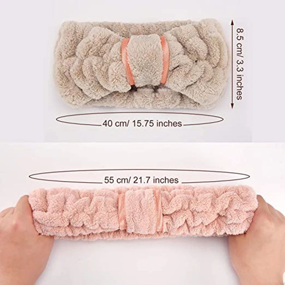 shein hair accessories Coral Fleece Soft Headband Spa Facial Hairband Elastic Hair Band For Women Girls Wash Face Turban Headwear Hair Accessories silver hair clips