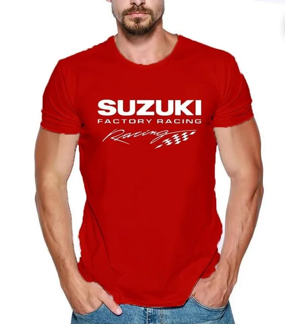 Новая летняя футболка для Suzuki фанатов SUZUKI S car shop с короткими рукавами одежда