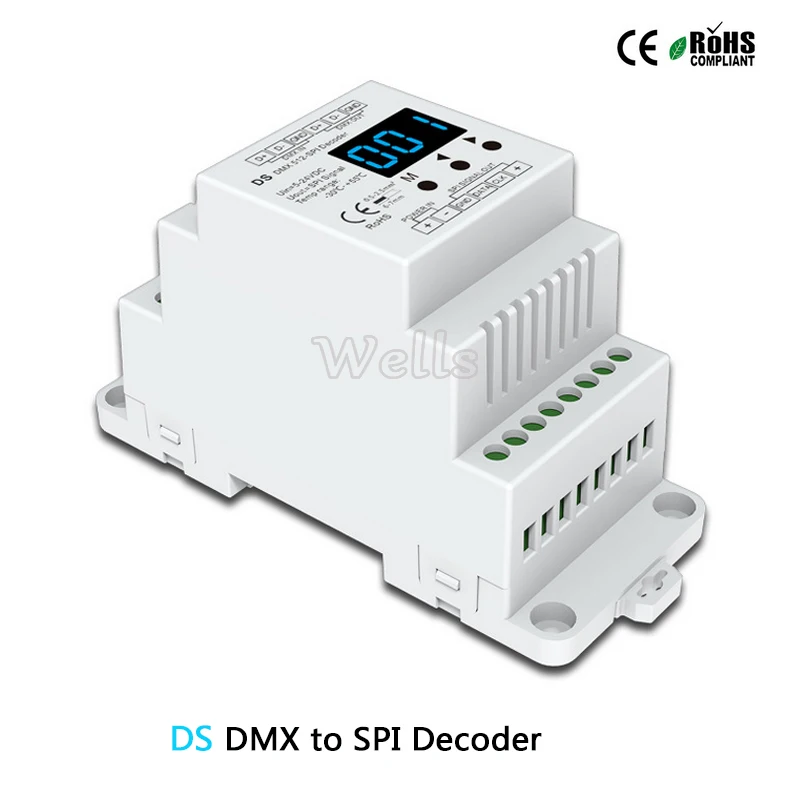 DSDC5V 12V 24V DMX512 сигнал SPI сигнальный преобразователь контроллер DMX декодера