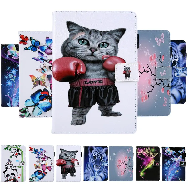 Pro 11 ''чехол для iPad iPad Pro 11 дюймов Funda тигр панда мультфильм животных цветочный Бумажник Обложка для iPad Pro 11 чехол