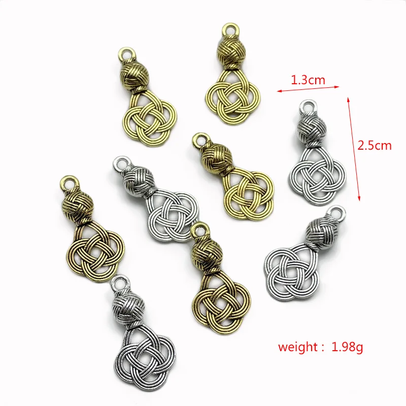 

10pcs Chinese knot small pendant charm for jewelry making DIY handmade bracelet necklace prayer beads pendant accessory