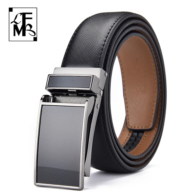 New Men Business Genuine Leather Belts Beltsfamous Brand Designer Male Belt  Automatic Luxury Belt Buckle