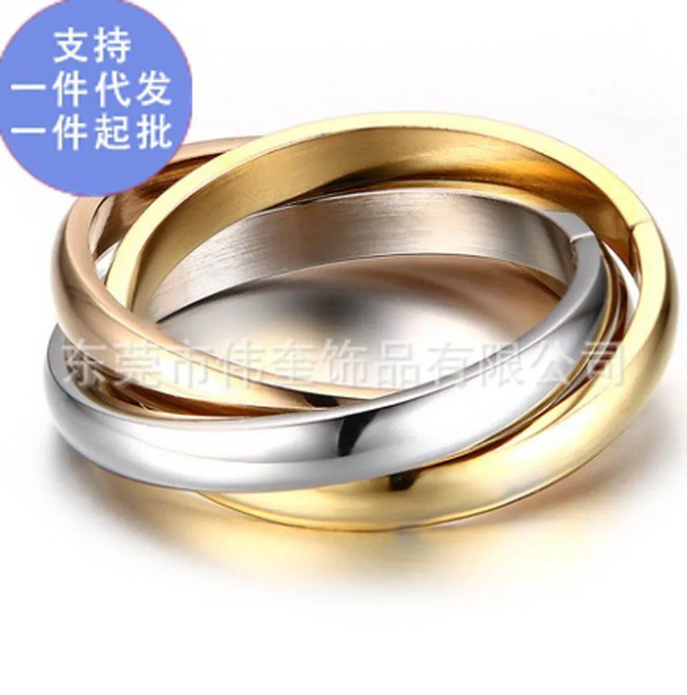 

Fashion 316 Stainless Steel Gold Ring Couple Ring Ring Can Carve Writing Popular Ornament
