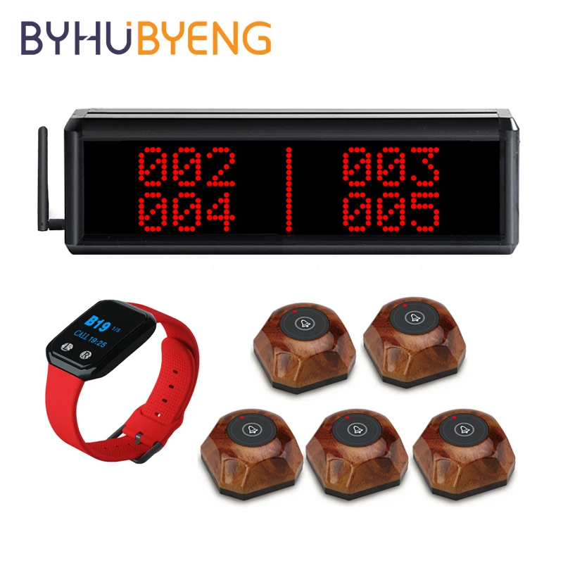 

BYHUBYENG Bell Restaurant Busca Personas Restaurante Button In The Cafe Vibration Ring Pager Call Waiter Wireless System Staff