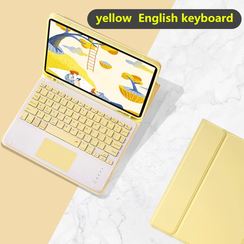 capa com touchpad para quinta sexta air pro com suporte para lápis