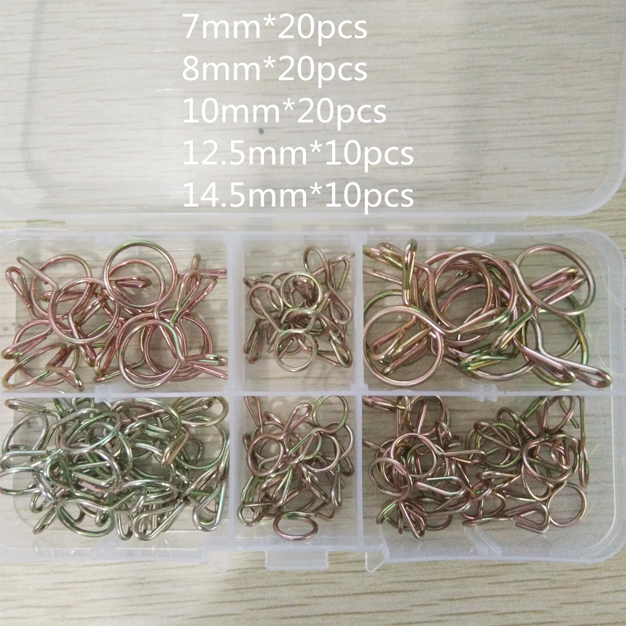 uxcell Double Wire Motorcycle ATV 8mm Fuel Line Silicone Hose Tube Spring Clips Clamp Zinc Plated 20Pcs