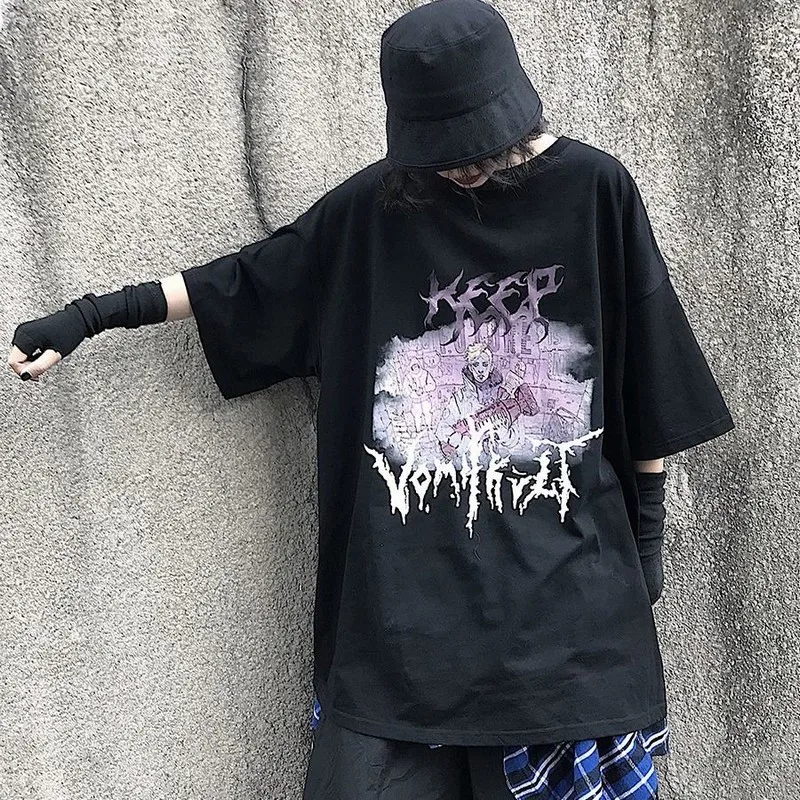 

NiceMix Harajuku high street t shirt women clothing short sleeve tiktok clothes streetwear hip hop tops2020 couple summer tshirt