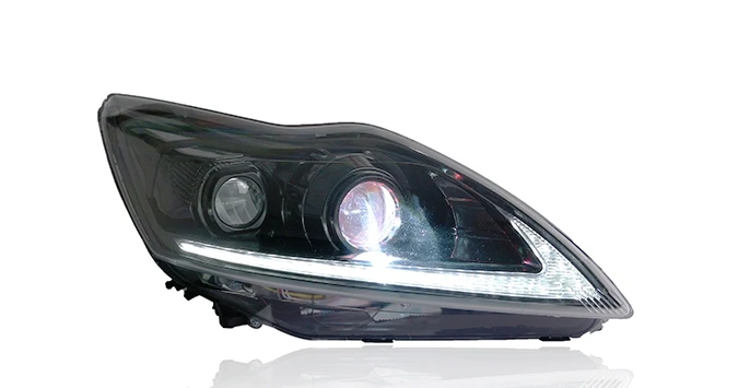 Головной светильник s для автомобиля Ford Focus 2009-2011 Focus 3 DRL Дневной ходовой светильник светодиодный Биксеноновая лампа противотуманный светильник тюнинг автомобильные аксессуары - Цвет: A