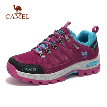 

CAMEL Women Hiking Shoes Suede Leather Upper Professional Anti-Slip Durable Breathable Soft Outdoor Climbing Trekking Shoes