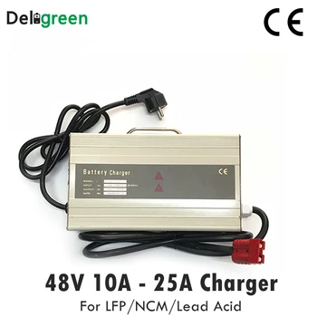 

48V 10A 15A Smart Portable Charger for Electric forklift,Scooter for 16S 58.4V Lifepo4 15S 63V LiNCM lead acid battery