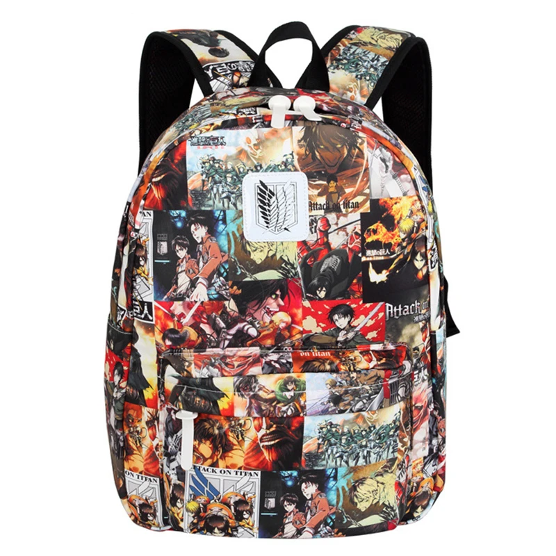 

Anime Attack on Titan Naruto Backpack Bag School Book Bags Students Teenagers Cosplay Gifts