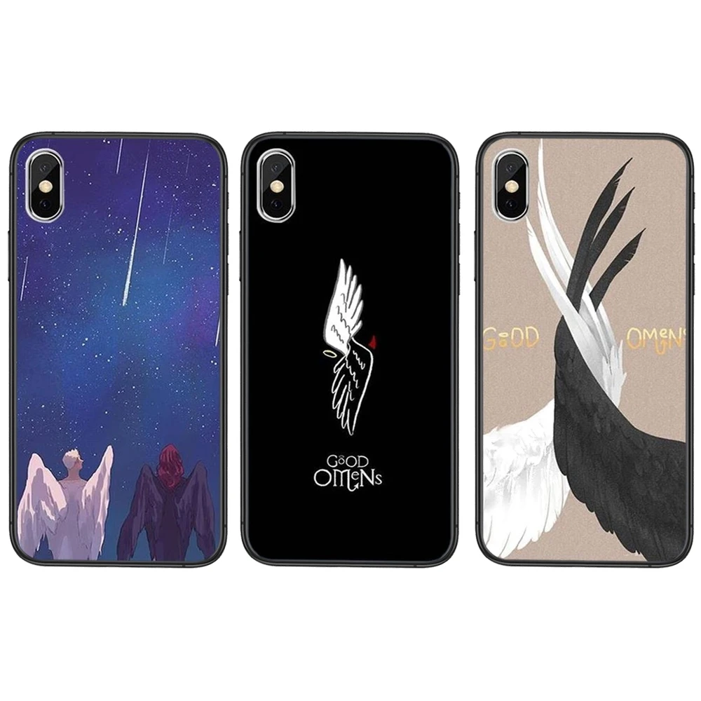 Best Price Good Omens Protector Phone Skin Shell For Huawei Nova 8 7 6 3 SE Mate 40 30 20 20X 10 Lite Plus Pro Y5 2018 Y9 2019 | Мобильные