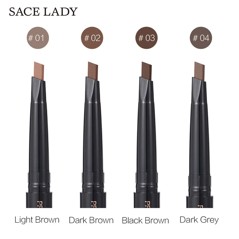 SACE LADY, 4 цвета, двойные карандаши для бровей, водонепроницаемые, долговечные, для бровей, эскизов, тату, макияж, для бровей, ручка, косметика