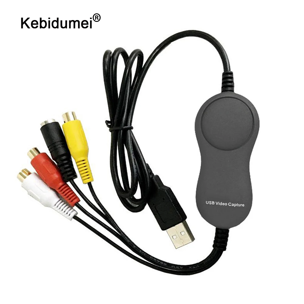 Плата видеозахвата kebidumei USB 2 0 USB-AV адаптер DVD DVR VHS для Win7/8/10 Mac OS | Компьютеры и офис