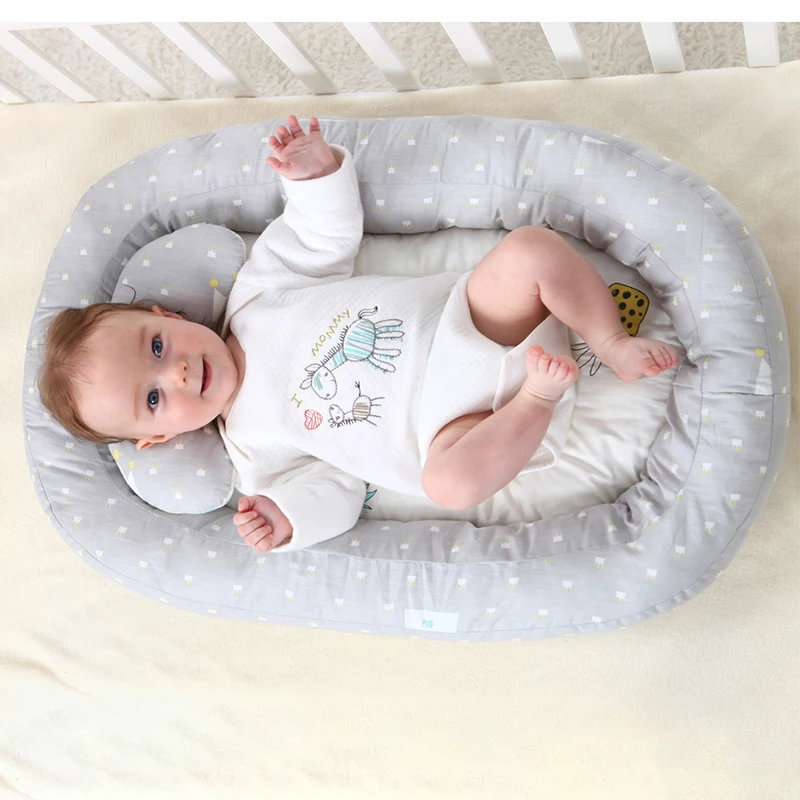 Bébé nid lit Portable pliable bébé berceau nouveau-né voyage lit dormeur Babynest pour nouveau-né infantile lit avec oreiller 74*51*15 cm