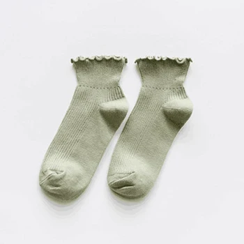 

Women Cotton Warm Short Breathable Ladies Fungus Lace Solid Socks Tube Elastic Ankle