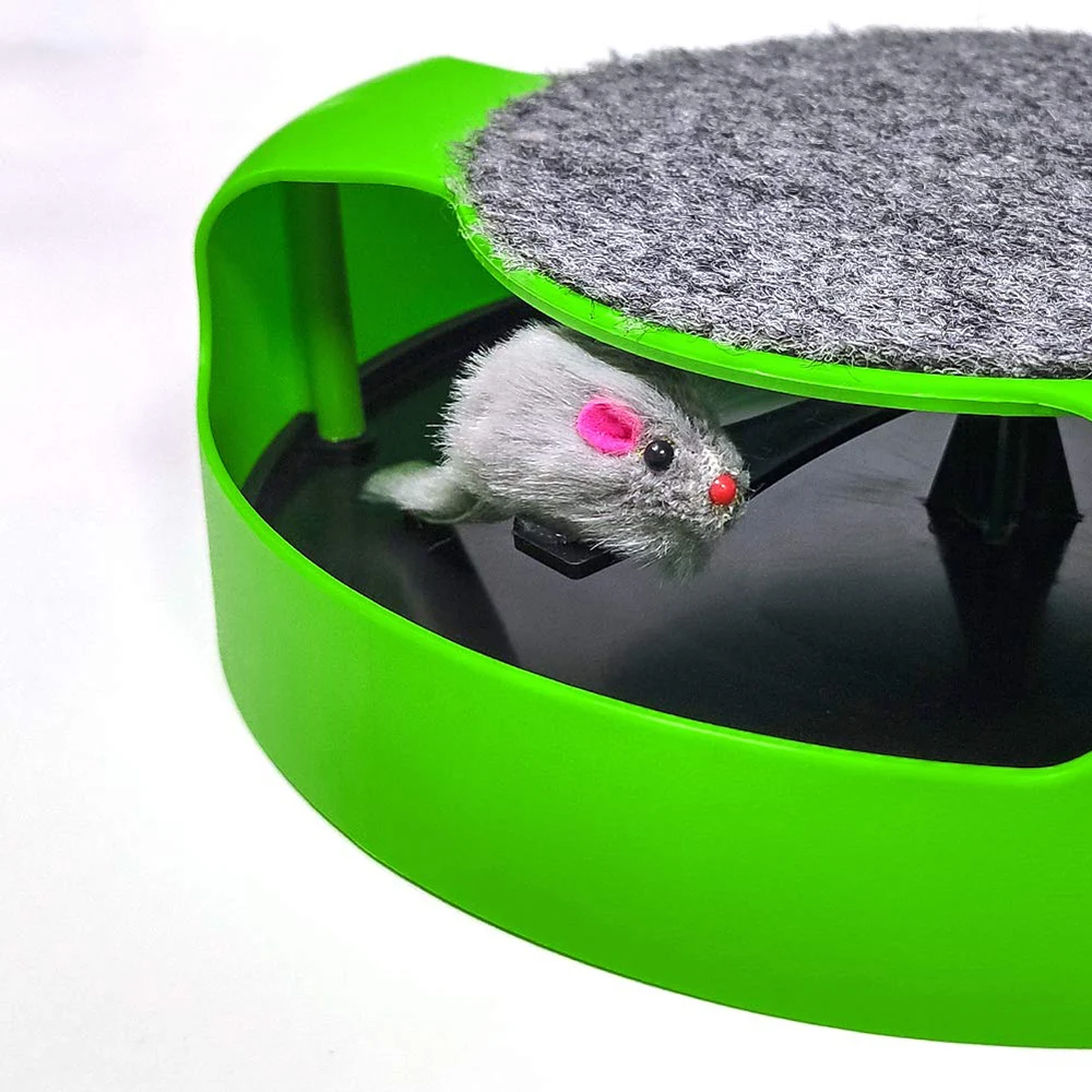 Интерактивная игрушка для кошек, вращающаяся мышь, прятки, автоматическая игрушка для ловли мышей, обучающая игрушка, вращающаяся игрушка для домашних животных, Новые забавные игрушки для кошек D35