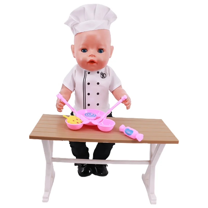 Doll Accessories Letter Cushion Tableware Mini Dessert Model Underwear Saliva Towel For 18 Inch American Doll&43Cm New Born Baby doll accessories