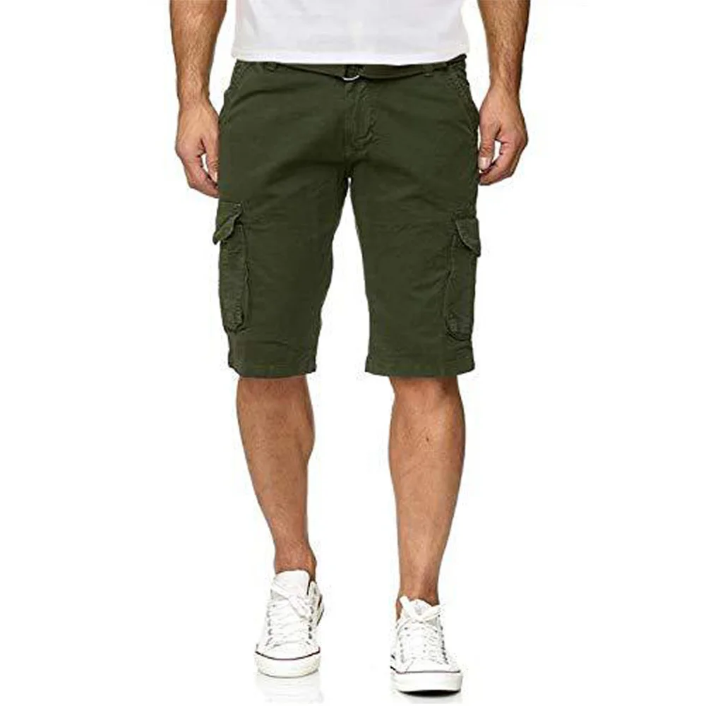 Мужские карго военные карманы повседневные шорты армейские средняя талия молния Кнопка низ