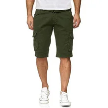 Мужские карго военные карманы повседневные шорты армейские средняя талия молния Кнопка низ