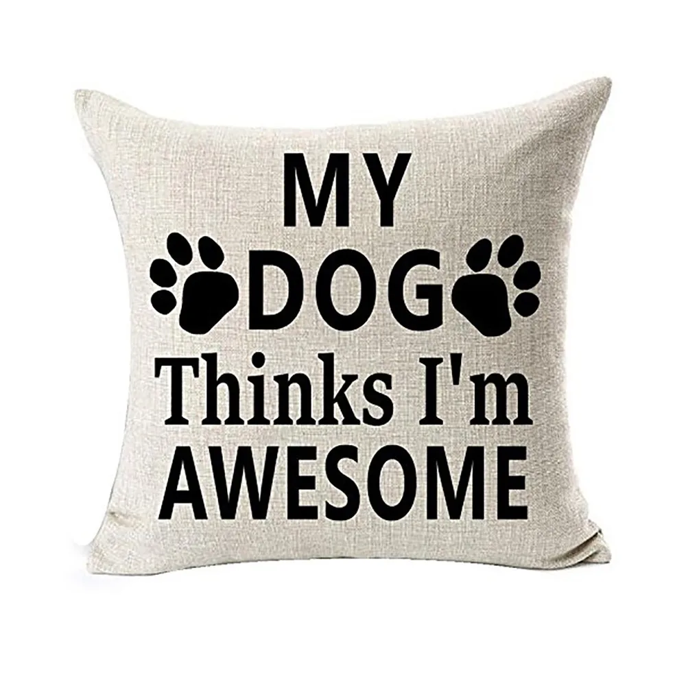 Лучшие подарки для любителей собак хлопок белье Подушка Диван Чехол для подушки Праздничная подушка