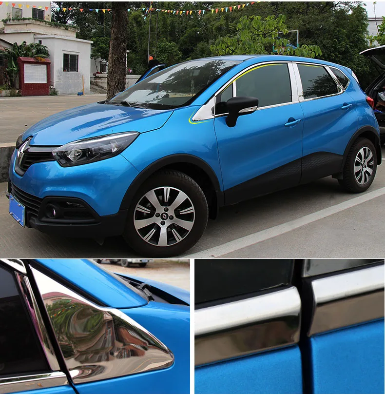 Нержавеющая сталь окна автомобиля планки для renault captur