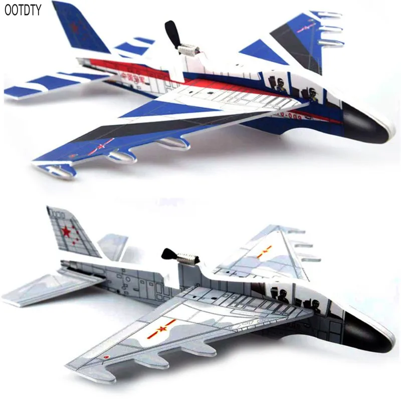 

DIY Biplane Glider Foam Powered Flying Plane Rechargeable Electric Aircraft Model Science Educational Toys For Children