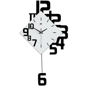 

Personalized Digital Clock Fashion European Style Living Room Wall Clock Wooden Home Decorative Wall Chart