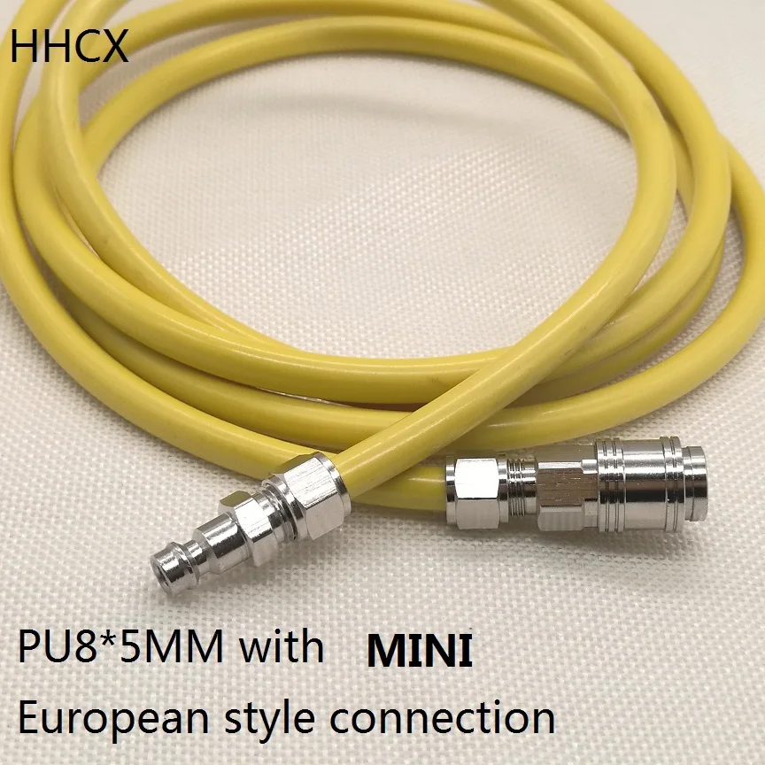 5 10 15 20Meters PU 8x5 MM Polyurethane Air Compressor Hose Tube Pneumatic Tool Trachea 8*5MM with MINI European Style Connector air compressor hose