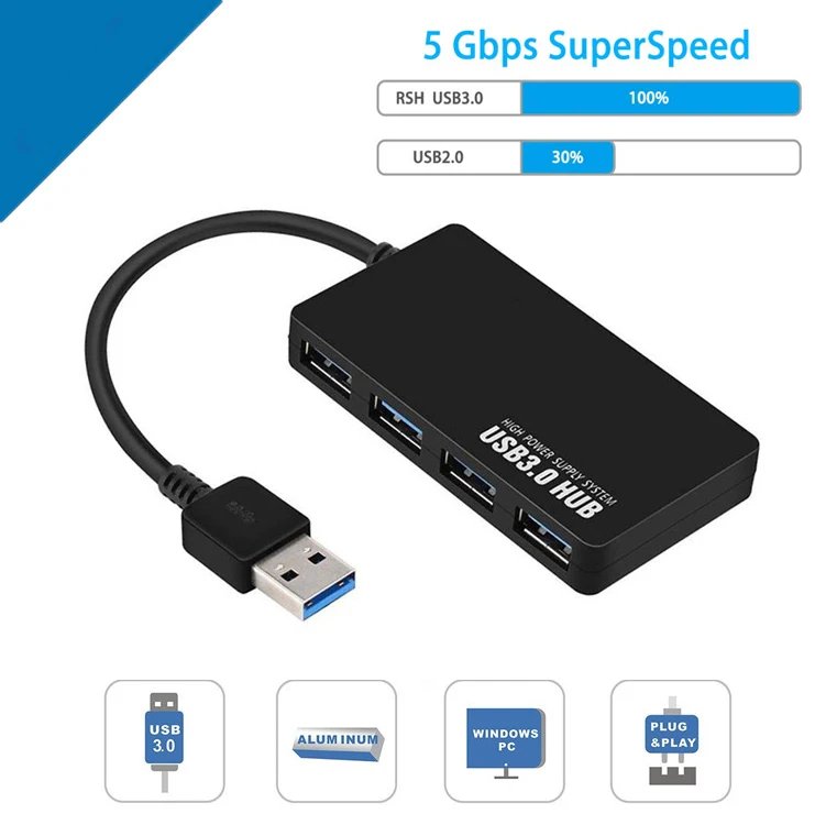 Portas para Laptop Acessórios de Computador Peças de Conector de Proteção de Interface 3.0 tipo c Adaptador de Energia com 4 Cabo Hub Usb 3.1 pc 3 Computador e Escritório